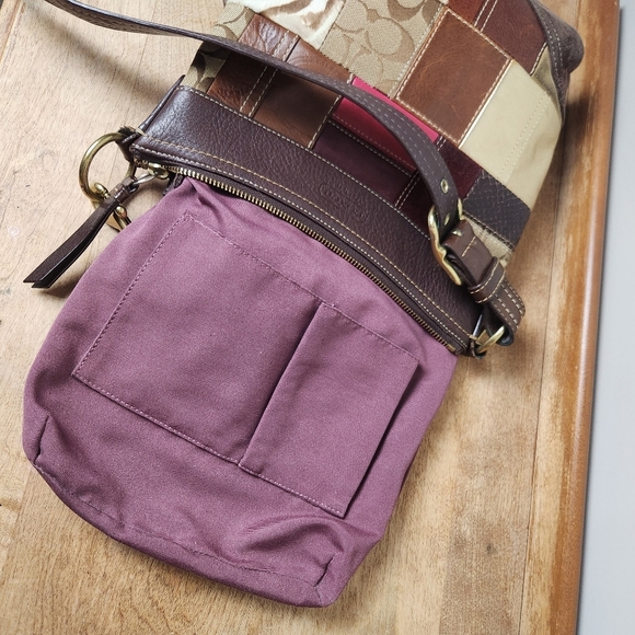 Coach Limited Edition Patchwork Crossbody Bag Mixed Leathers Authentic - Picture 9 of 16